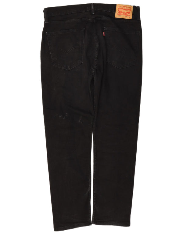 Levi's Uomo 502 Jeans affusolati W36 L32 Cotone Nero