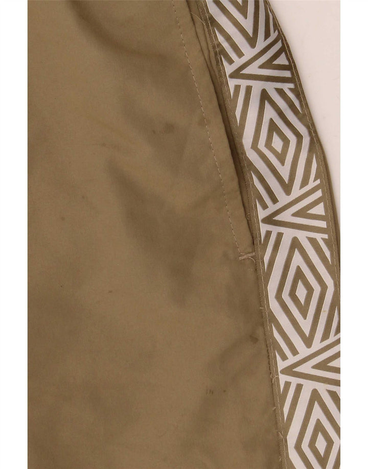 Pantaloncini da bagno grafici da uomo Umbro grandi in poliestere color block kaki