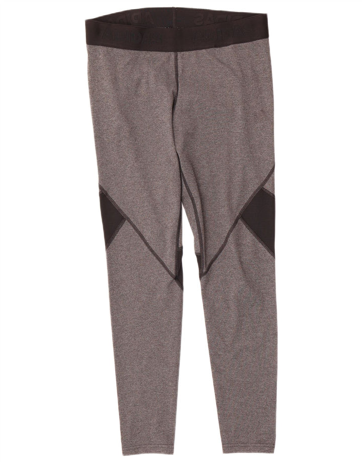 Leggings Adidas Climacool da donna UK 16/18 Large Grigio Colourblock