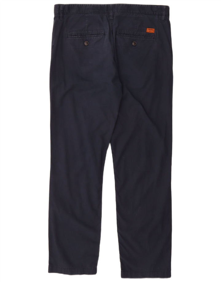 Pantaloni chino dritti da uomo TIMBERLAND W36 L30 cotone blu navy