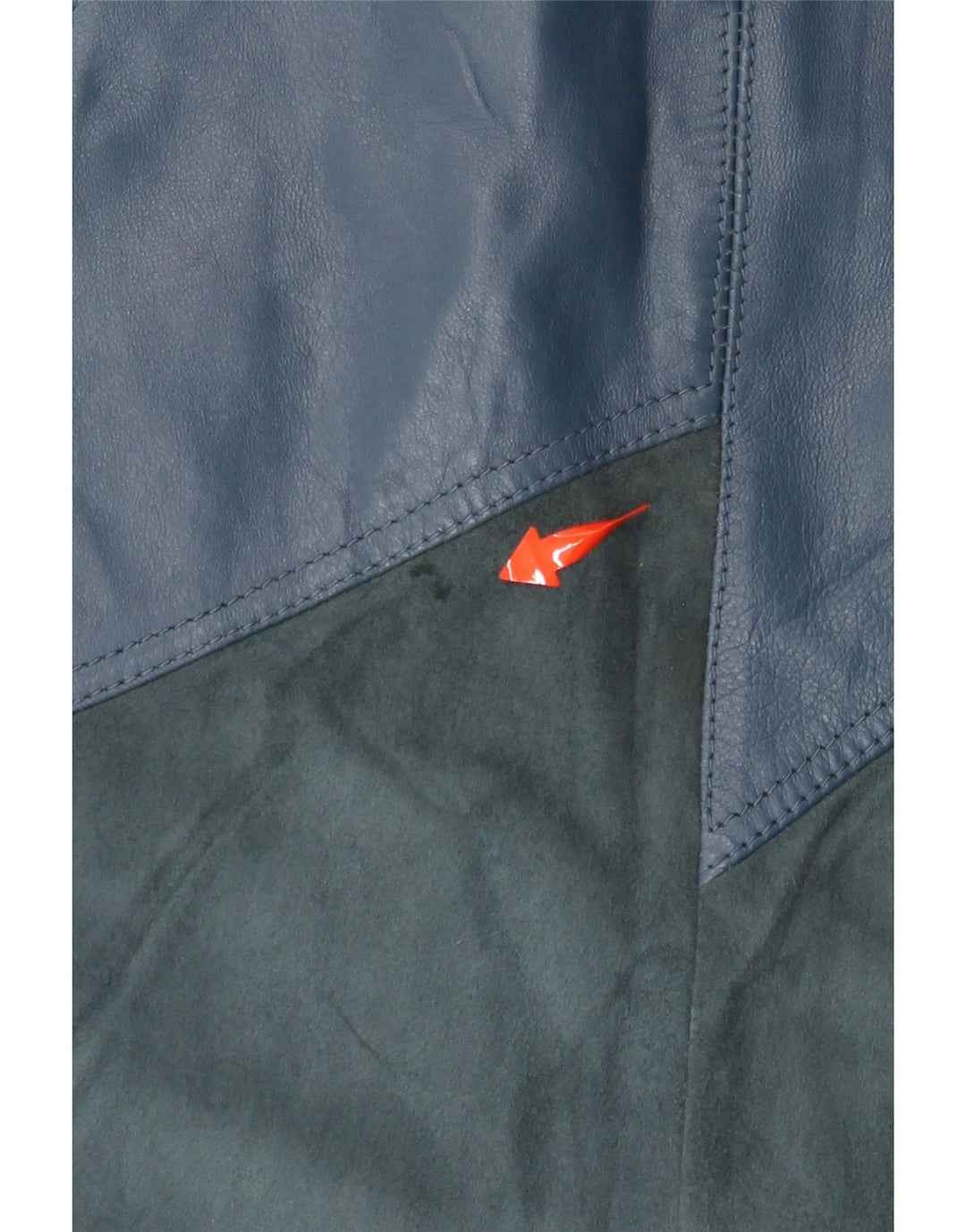 Gonna in pelle da donna VINTAGE W30 Blu medio