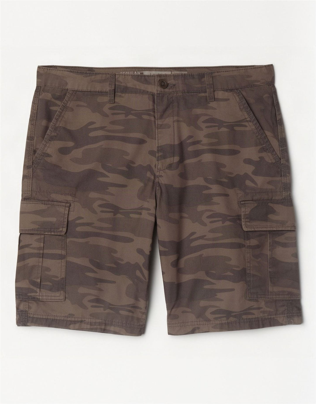 In Extenso Pantaloncini cargo regolari da uomo W36 Large in cotone mimetico grigio