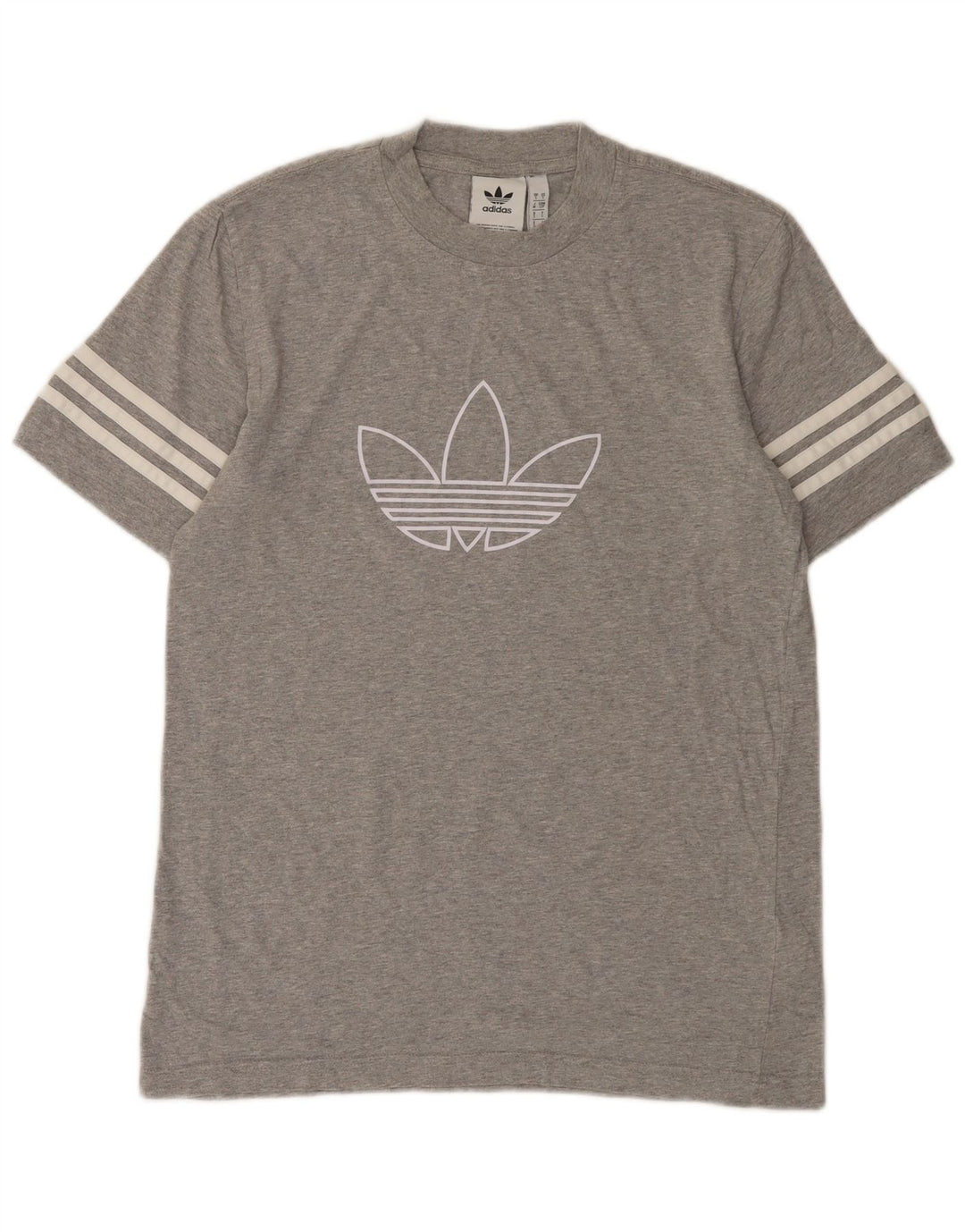 T-shirt grafica da uomo ADIDAS Top piccolo in cotone chiazzato grigio