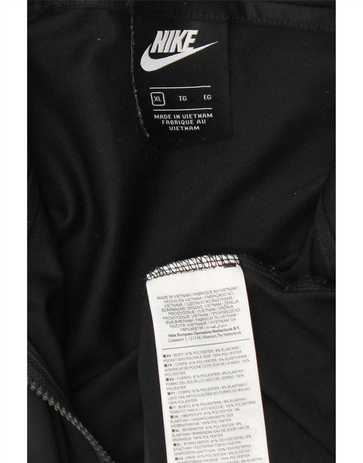 Giacca da tuta da uomo Nike XL in poliestere color block nero