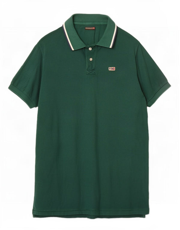 Polo geografica da uomo Napapijri XL in cotone verde