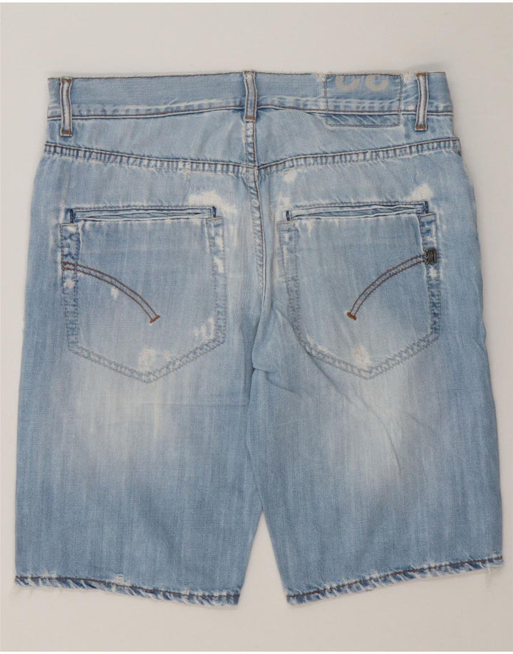 Dondup Pantaloncini in denim invecchiato da uomo W32 cotone blu medio