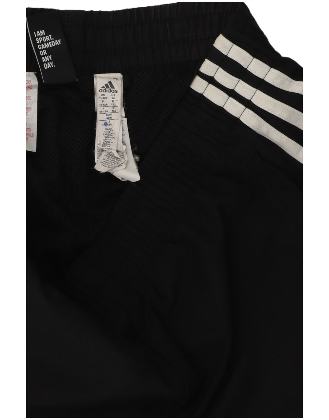 Pantaloncini sportivi Adidas da ragazzo 11-12 anni in poliestere nero