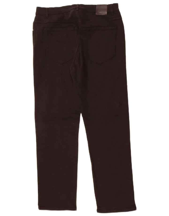 Jeans dritti da donna Massimo Dutti EU 42 Large W32 L27 Cotone nero