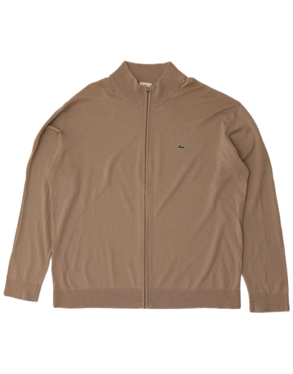 Maglione cardigan da uomo Lacoste taglia 10 5XL cotone beige