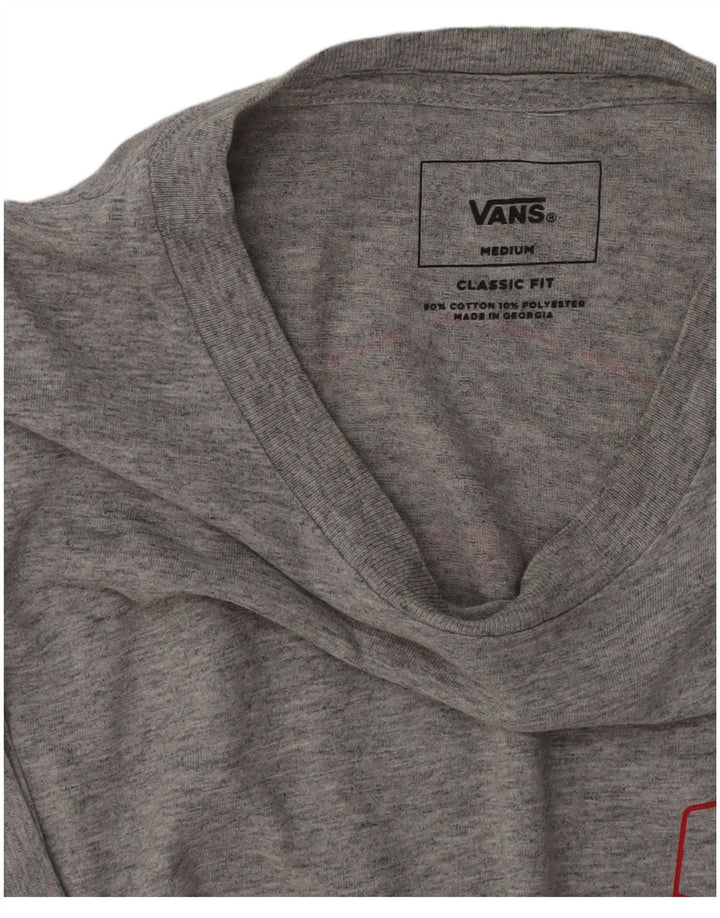 T-shirt da uomo Vans Classic Fit, top in cotone mélange grigio medio
