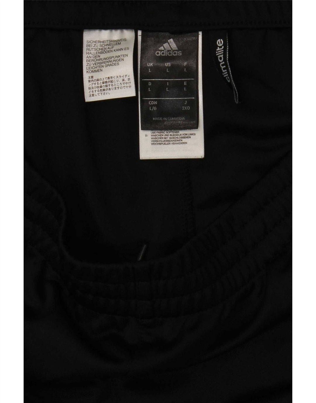 Pantaloni da tuta Adidas Climalite da uomo grandi in poliestere nero