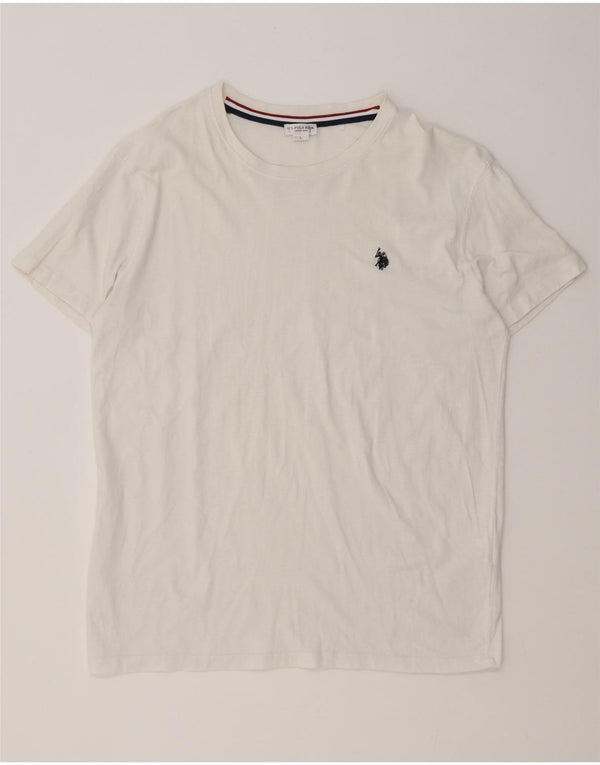 Polo Assn. T-shirt da uomo Top grande in cotone bianco