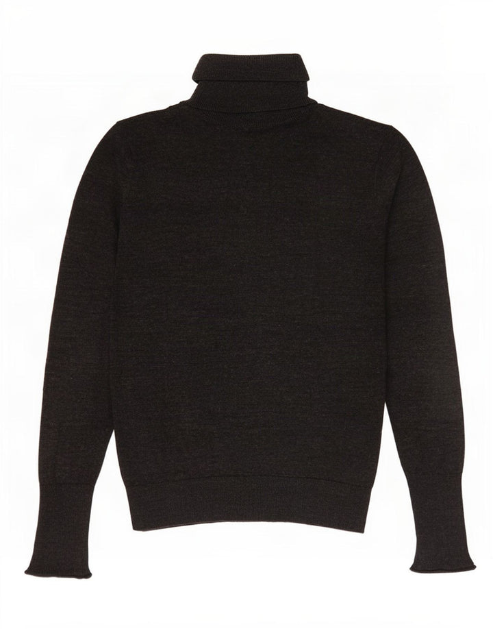 Maglione maglione a collo alto da donna Zara UK 14 Poliestere grigio medio