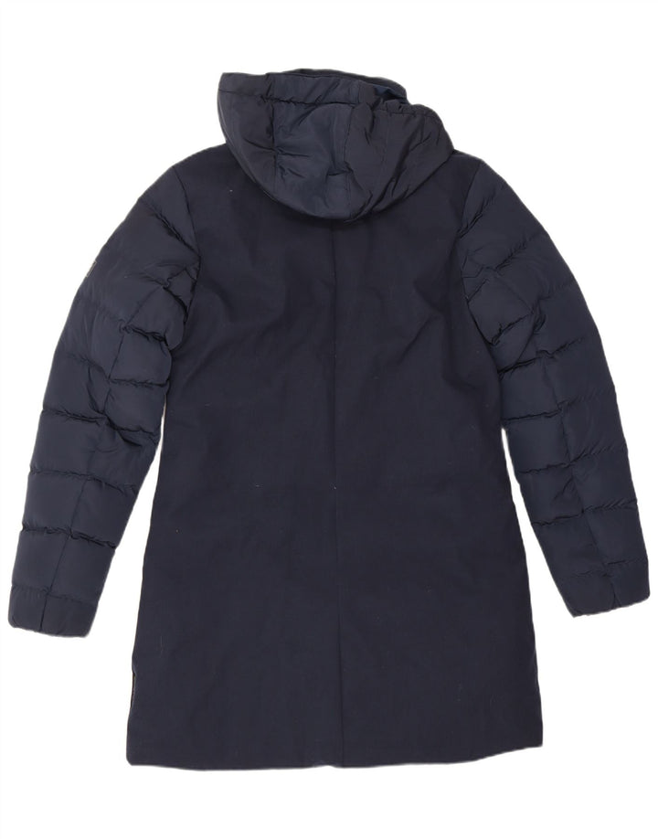 Cappotto imbottito oversize con cappuccio da donna Jack Wolfskin UK 8/10 piccolo blu navy