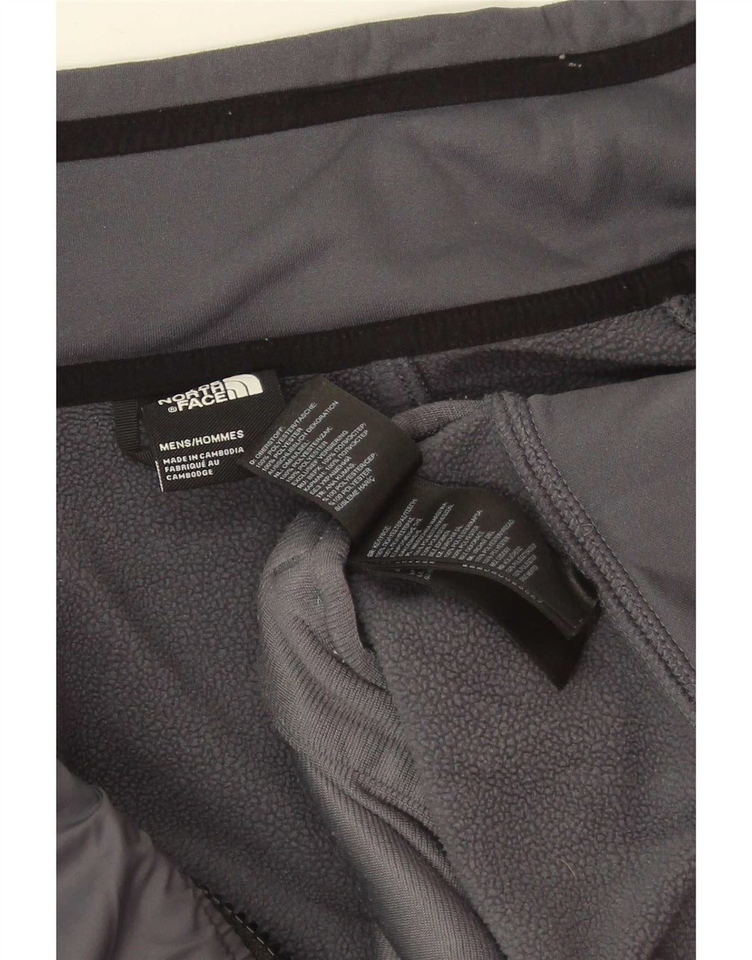 Giacca da ginnastica da uomo The North Face piccola in poliestere grigio
