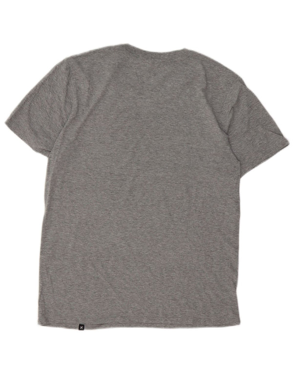 Hurley Mens T-Shirt Top Small Grey Flecked Cotton