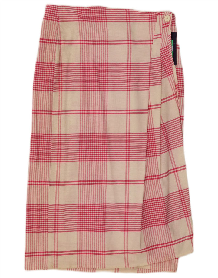 Gonna a portafoglio da donna Touche IT 46 Large W30 in cotone a quadri rosa
