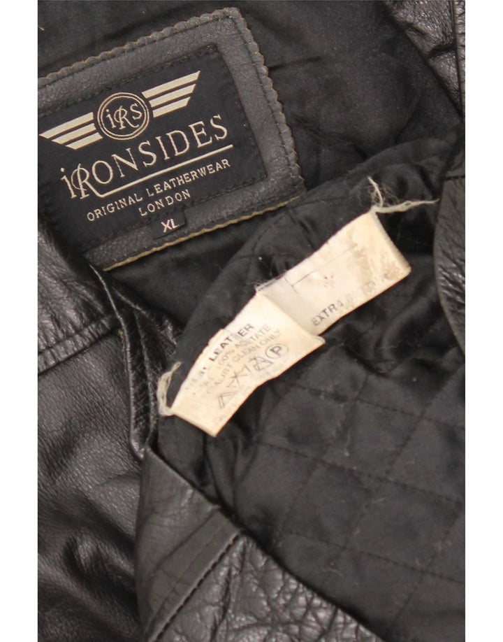 Giacca in pelle da uomo Ironsides UK 42 XL Nera