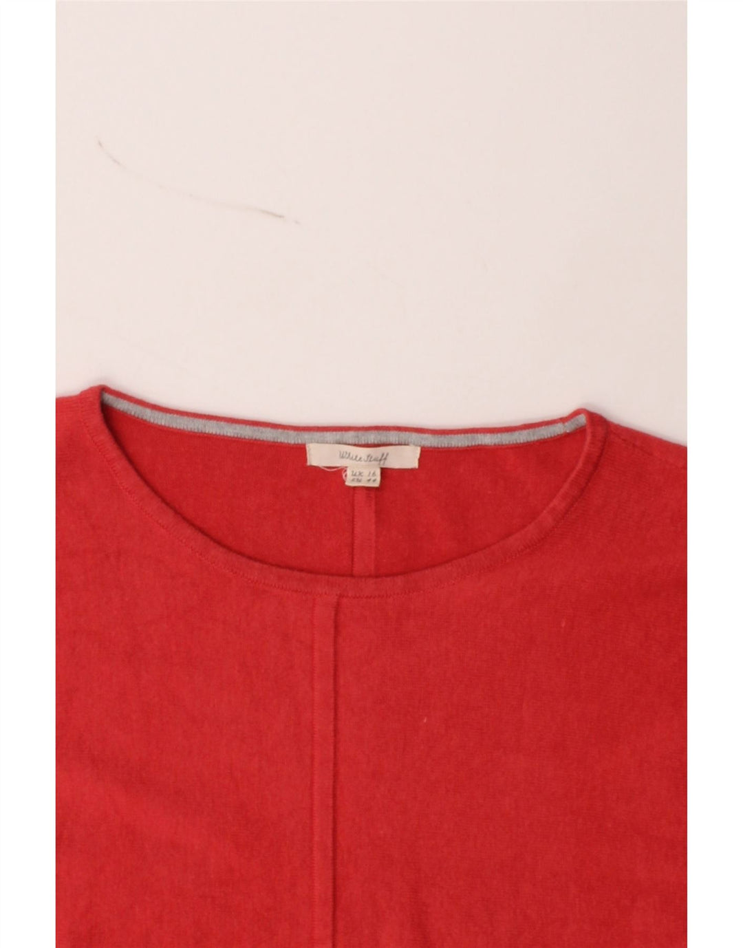WHITE STUFF Womens Boat Neck Jumper Sweater UK 16 Large Red Cotton Vintage White Stuff and Second-Hand White Stuff from Messina Hembry 