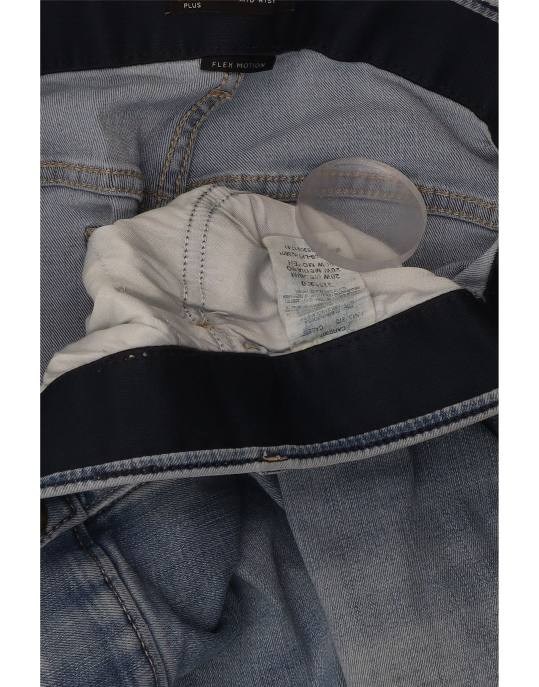 Pantaloncini in denim Bermuda vestibilità regolare da donna a vita media LEE W40 2XL cotone blu