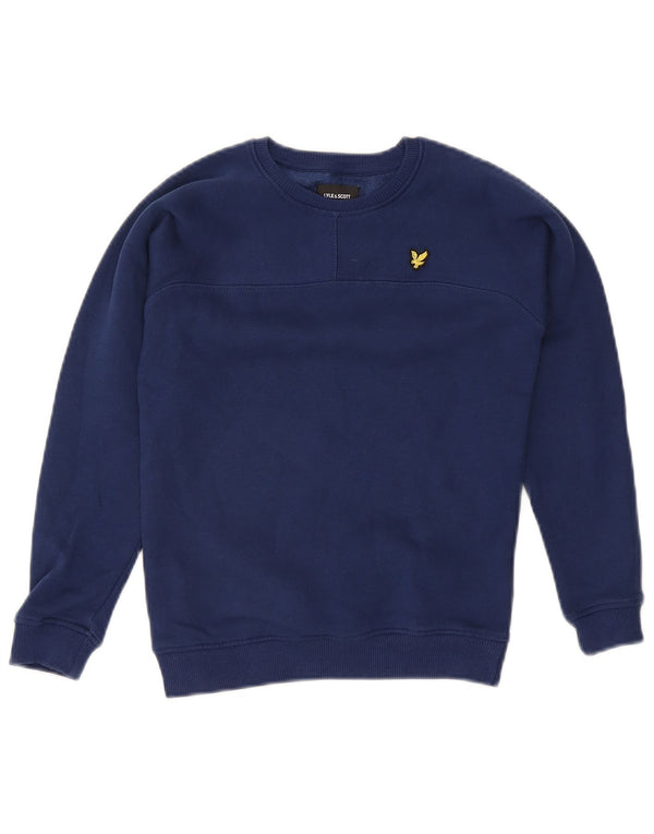 Felpa Lyle & Scott per ragazzi, 9-10 anni, in cotone blu navy
