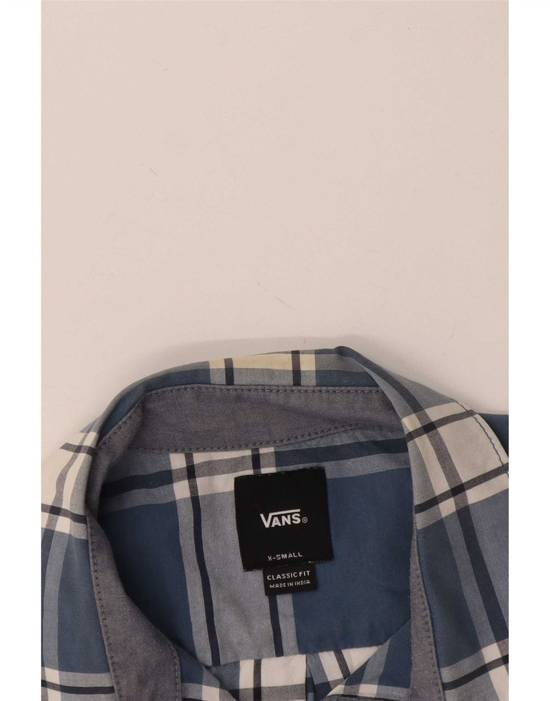 Camicia Vans da uomo a maniche corte vestibilità classica XS blu a quadri