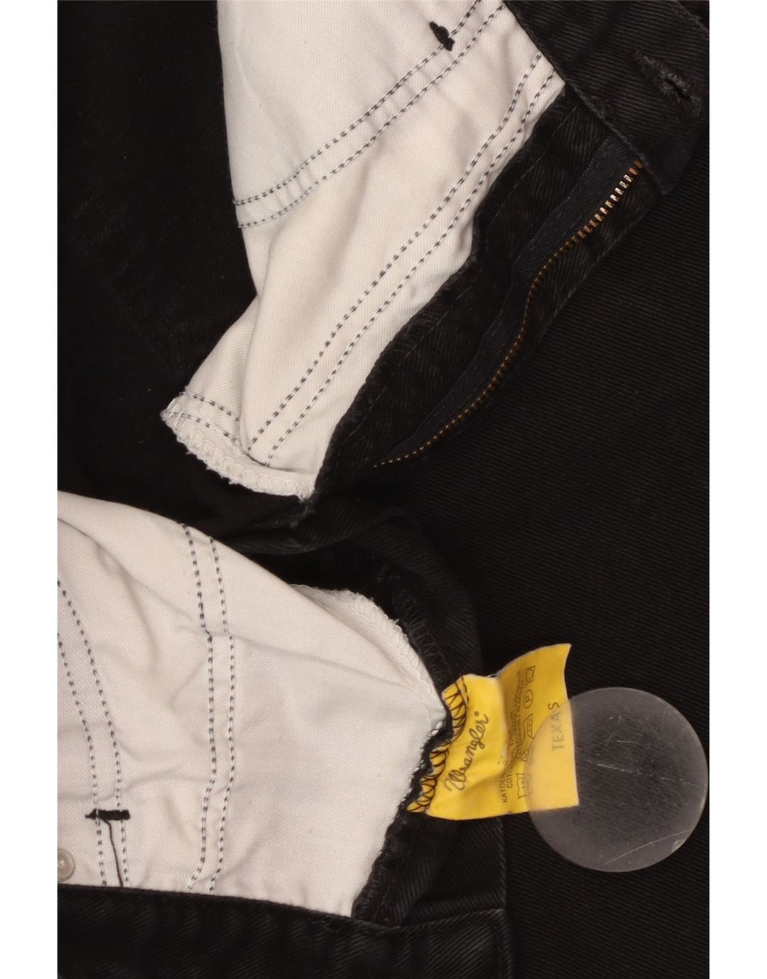 Jeans dritti da uomo Wrangler Texas W33 L34 cotone nero