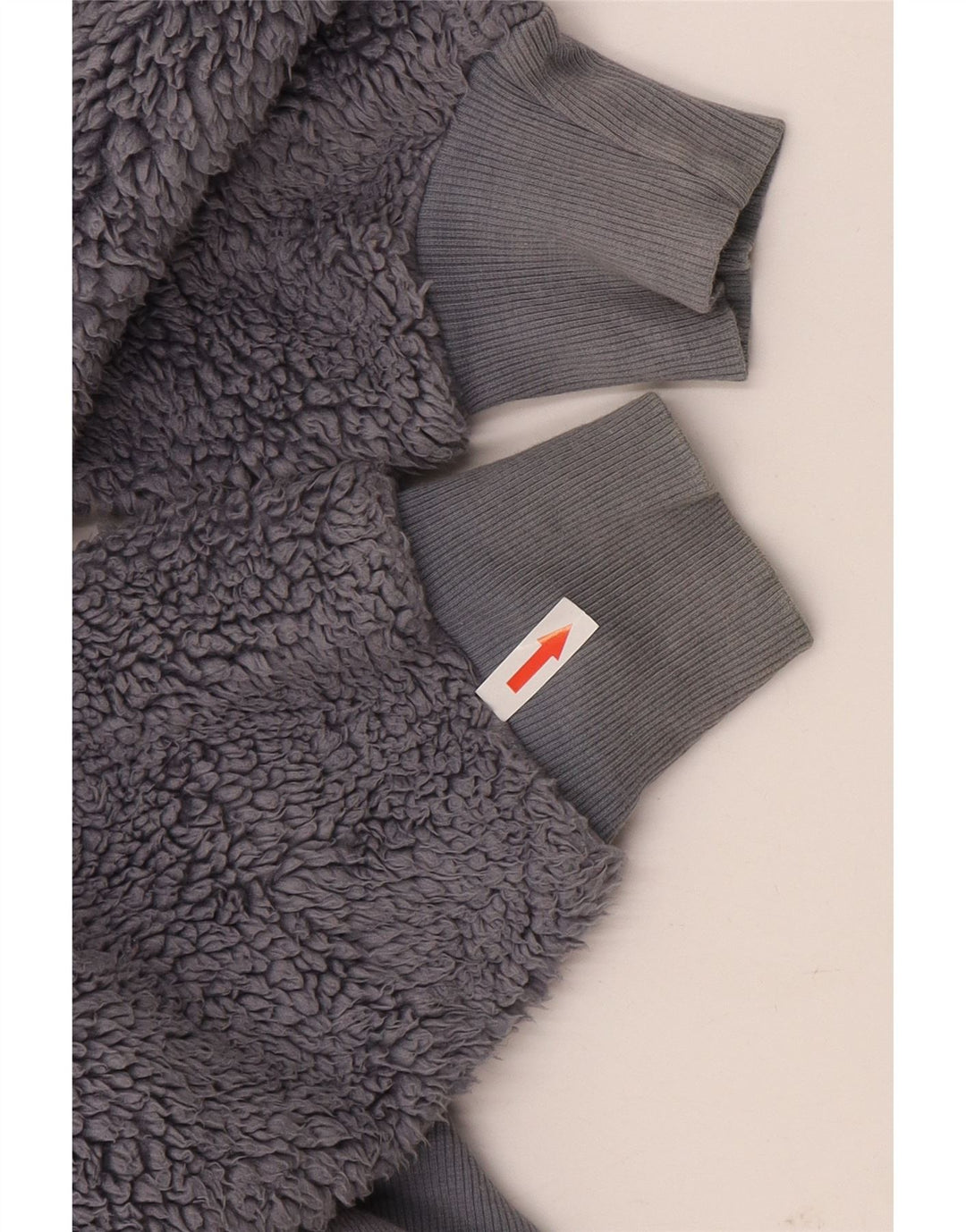 Giacca in pile oversize con cappuccio da donna Topshop UK 6 XS poliestere grigio