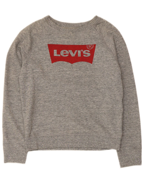 Felpa grafica da donna Levi's UK 6 XS grigio chiazzato