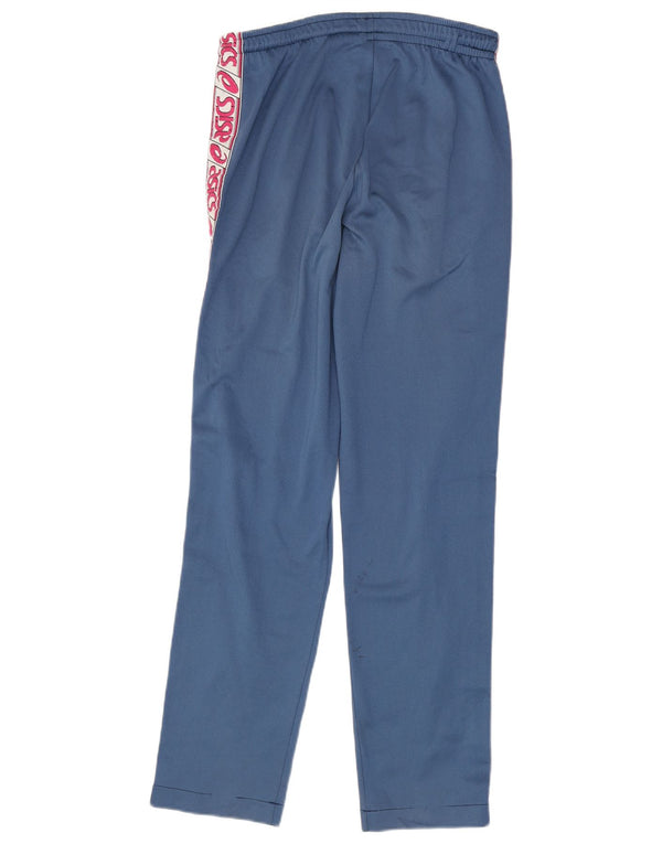 Pantaloni da tuta grafica da uomo Asics in poliammide color block blu medio