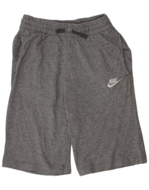 Pantaloncini sportivi Nike da ragazzo 12-13 anni Large in cotone chiazzato grigio