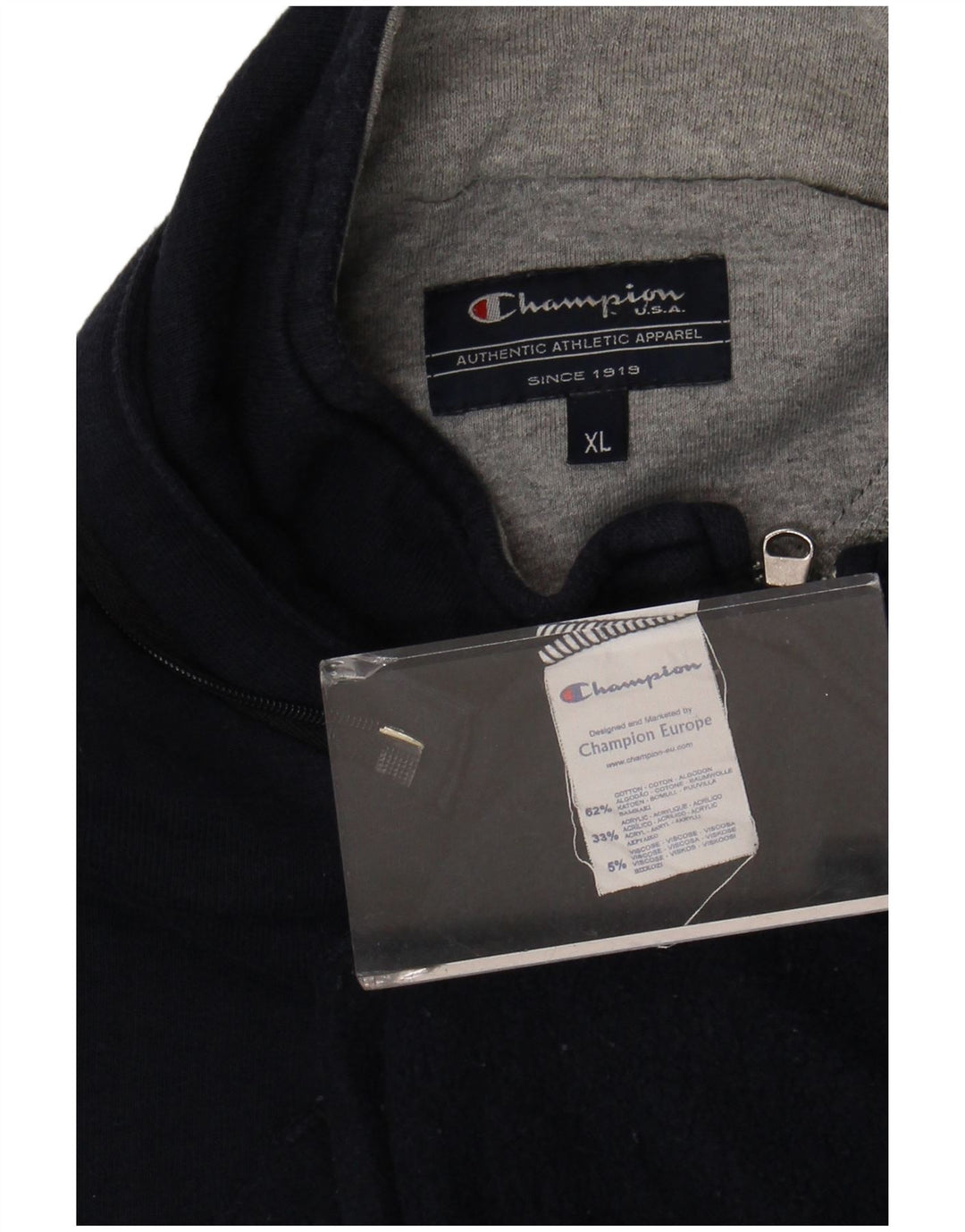 Giacca da tuta da uomo Champion XL in cotone blu navy