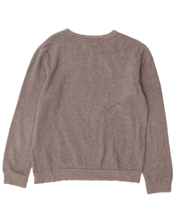 Calvin Klein Jeans Felpa grafica da uomo Maglione grande cotone chiazzato grigio