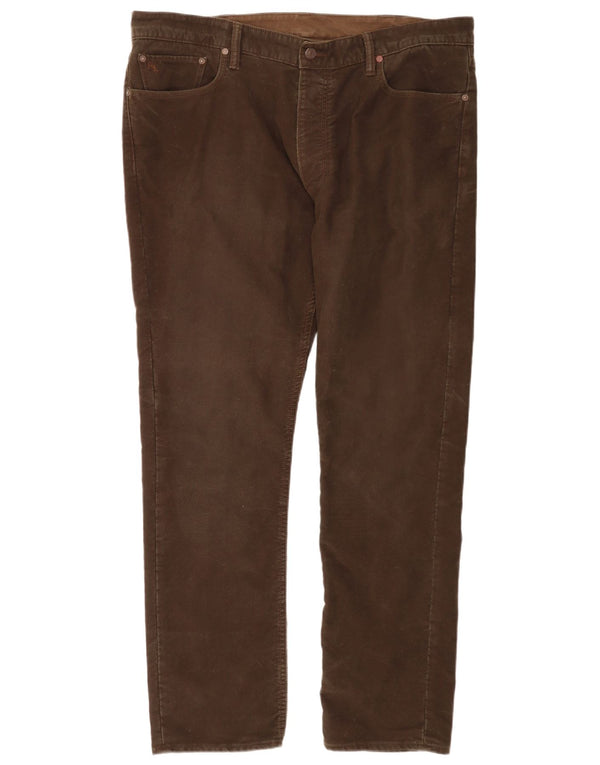 Pantaloni casual dritti da uomo Polo Ralph Lauren W40 L32 in cotone marrone