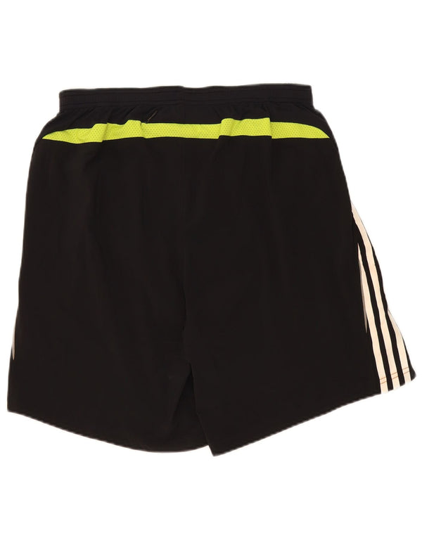 Pantaloncini sportivi Adidas da uomo grandi in poliestere color block nero