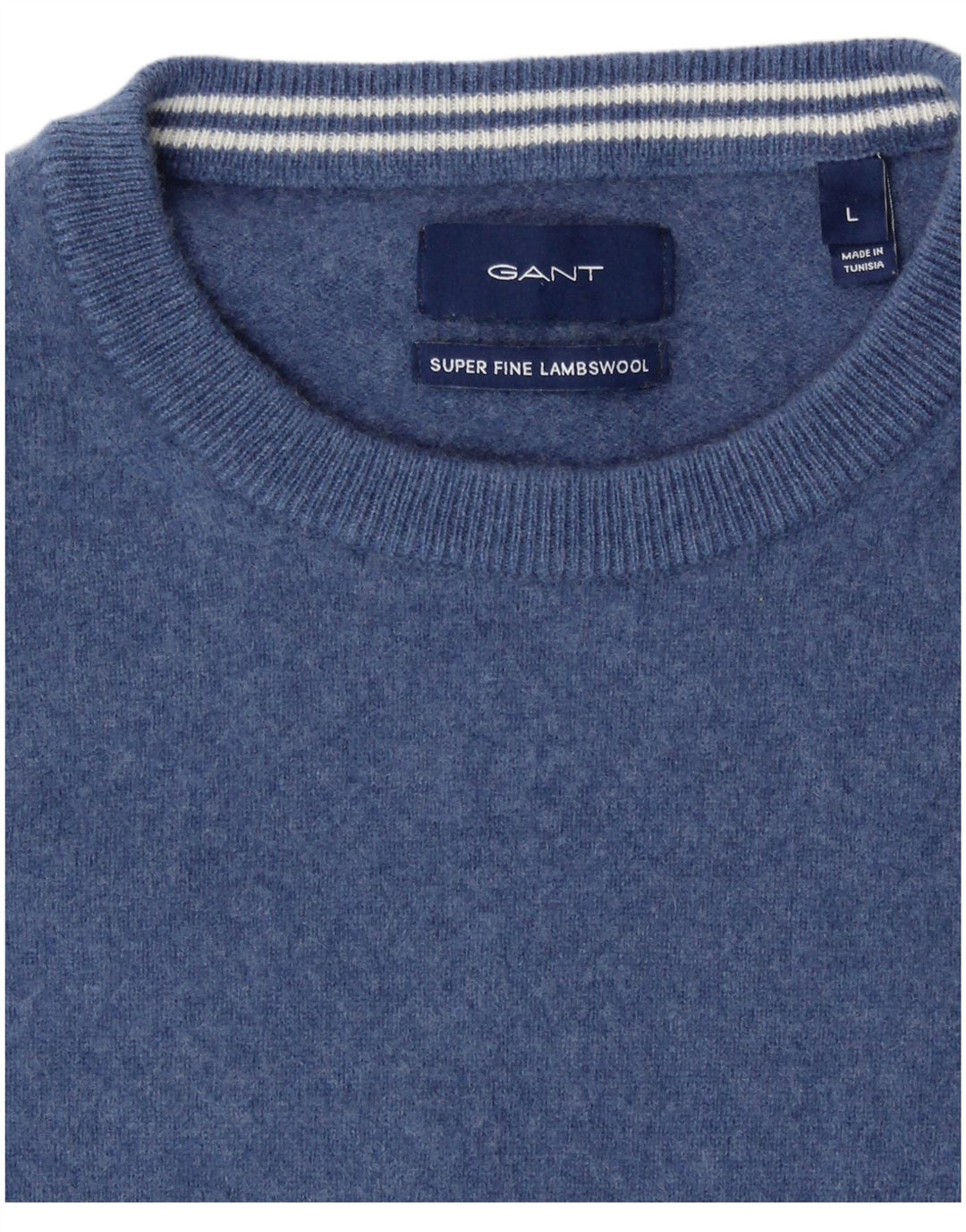GANT Maglione girocollo da ragazzo 15-16 anni Large Blu Navy in lana d'agnello