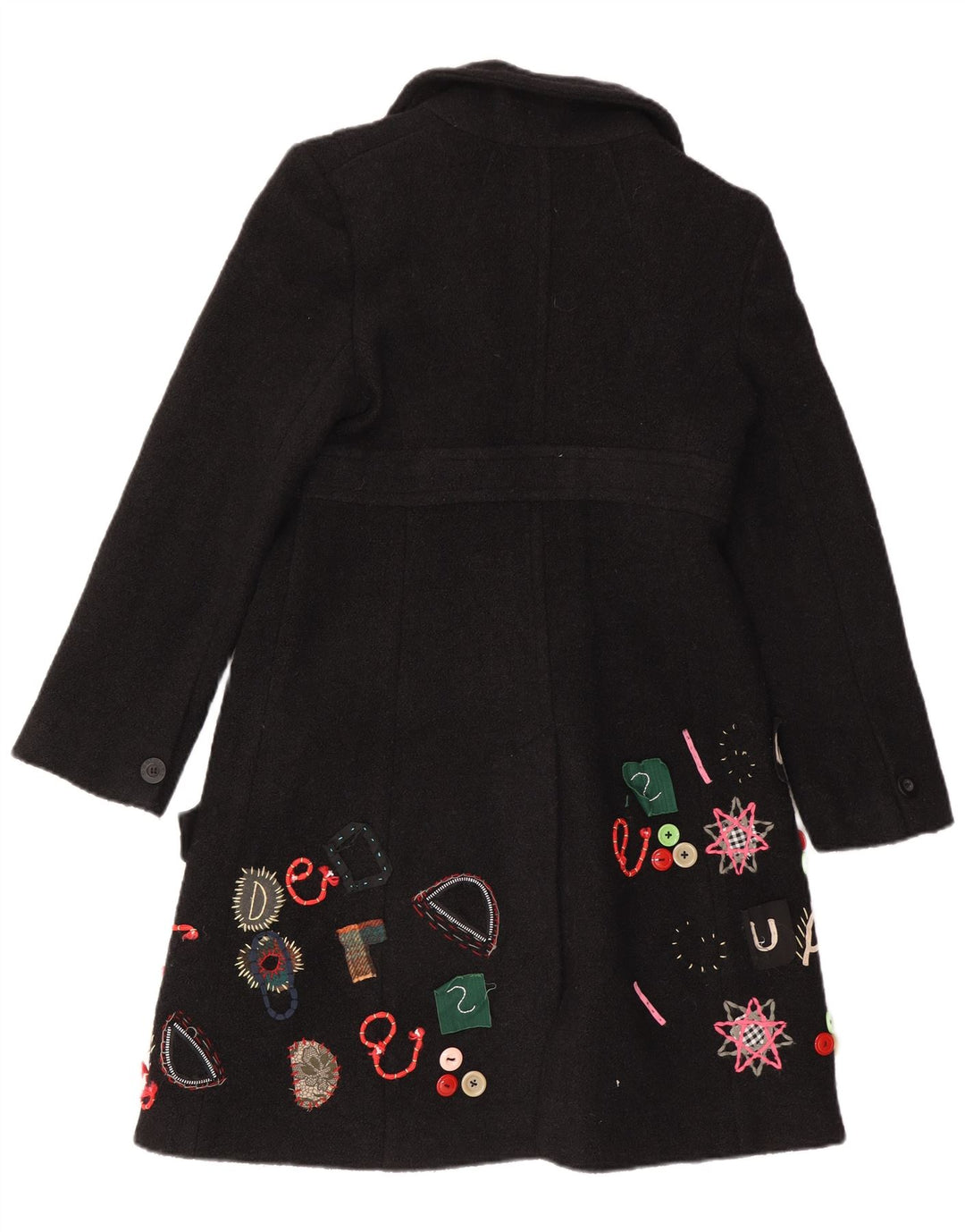 Desigual Cappotto da donna con motivo astratto EU 40 Medio Nero