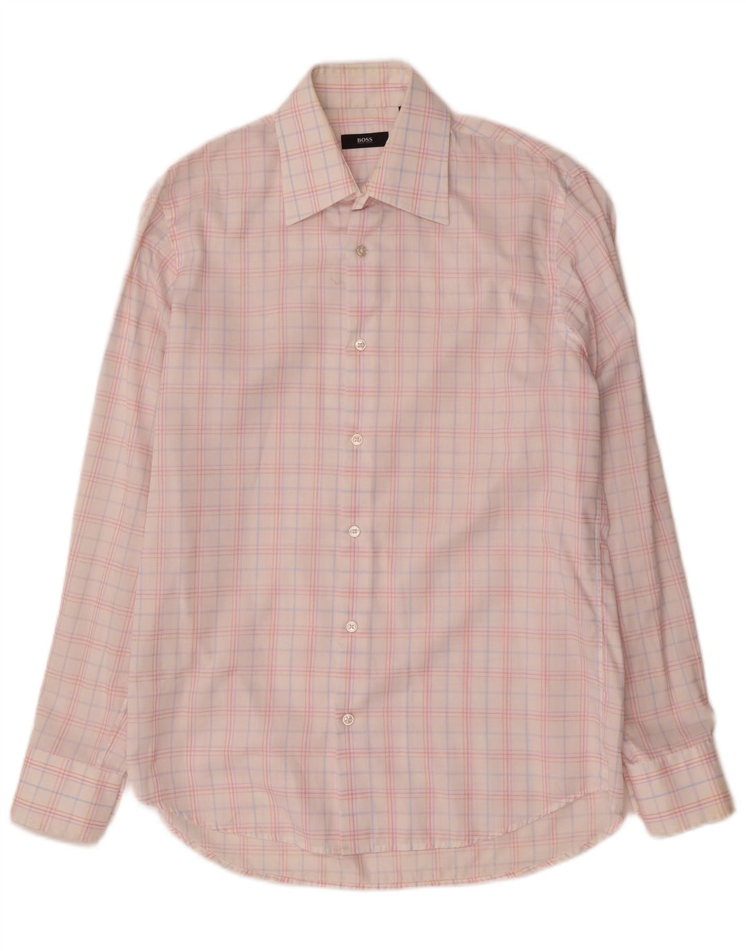 Camicia da uomo Hugo Boss taglia 39 15 1/2 cotone a quadri multicolore medio