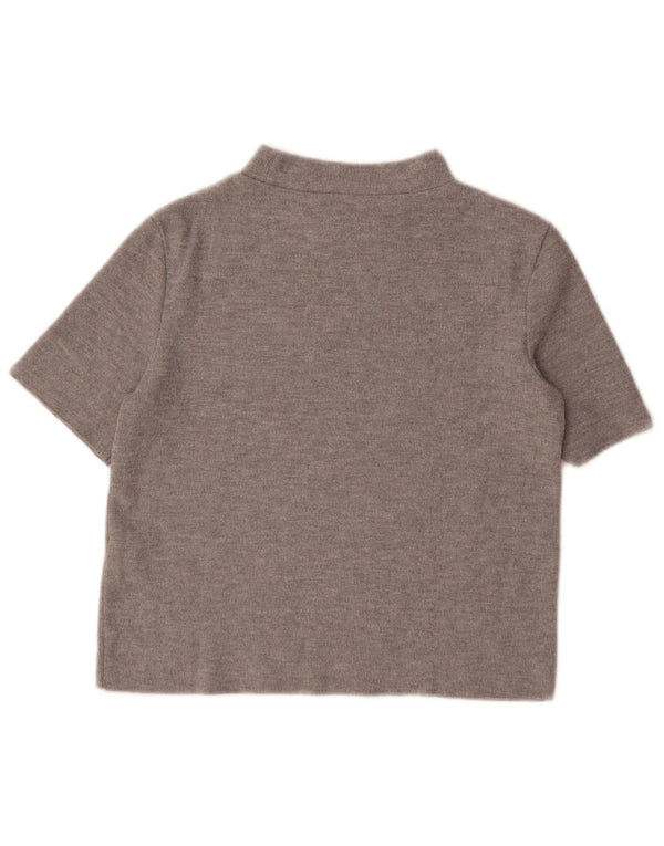 T-shirt corta da donna Zara UK 12 Grigio medio