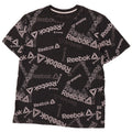 T-shirt grafica da uomo Reebok Top grande in cotone nero