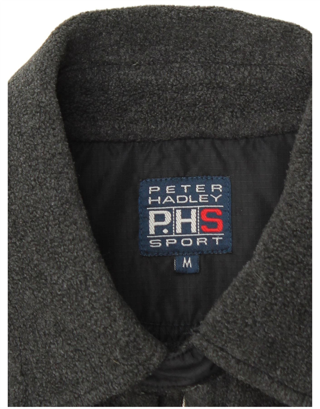 PETER HADLEY Mens Fleece Jacket UK 38 Medium Black Polyester