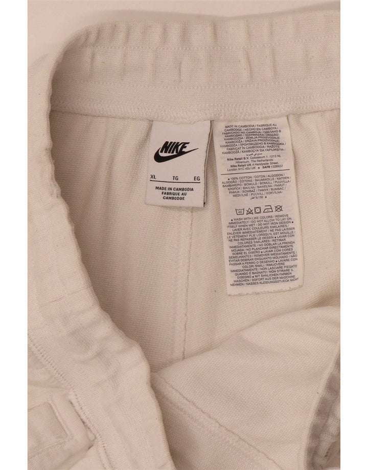 Pantaloncini sportivi Nike da uomo con grafica XL in cotone bianco