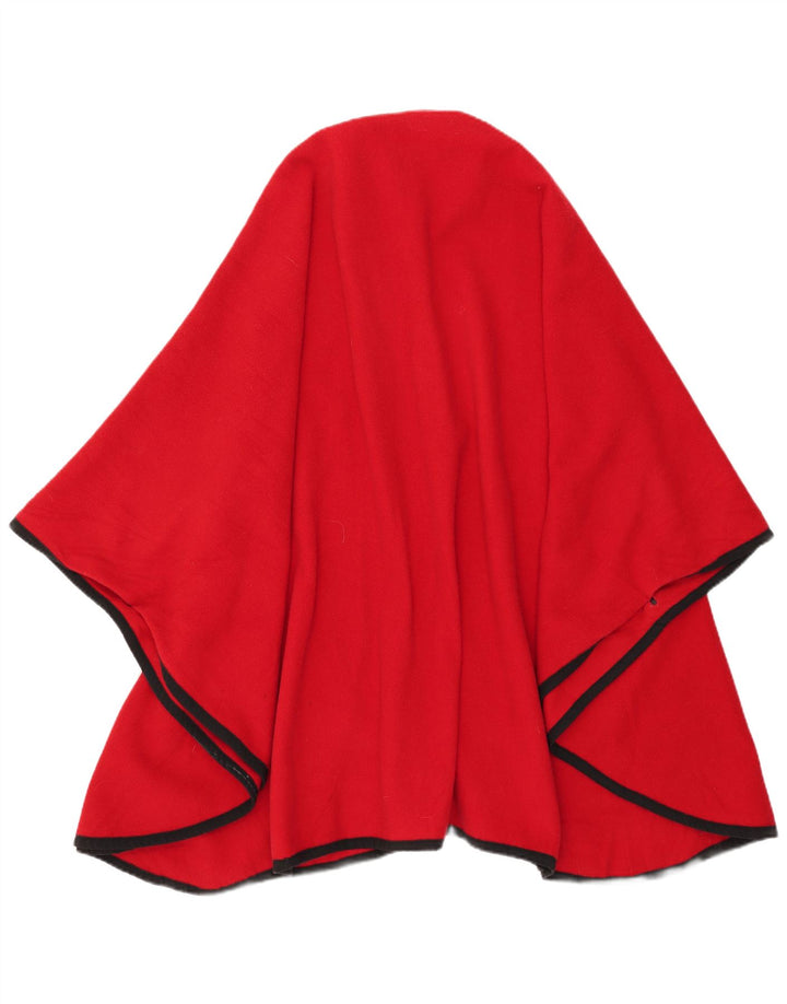 Cappotto poncho vintage da donna, taglia unica, rosso