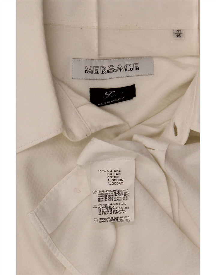 Camicia da uomo Versace taglia 41 16 grande cotone bianco