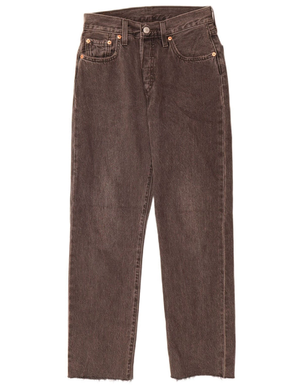 Jeans dritti Levi's 501 da donna W25 L28 cotone grigio