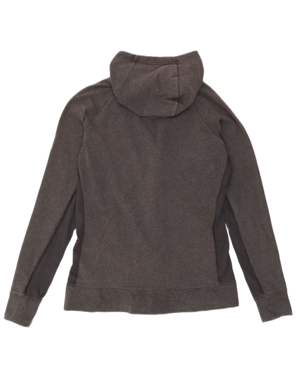Felpa con cappuccio e zip Nike Dri Fit da donna UK 16 grande cotone grigio