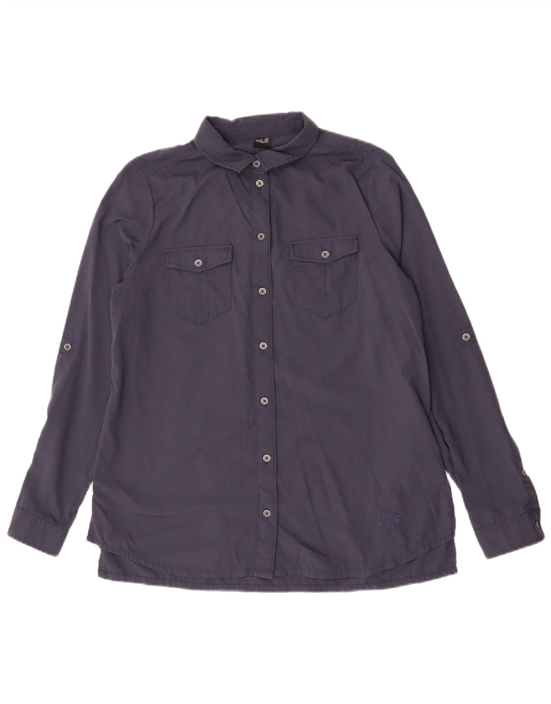 Camicia da donna Jack Wolfskin UK 12 Medium Blu Navy Poliammide