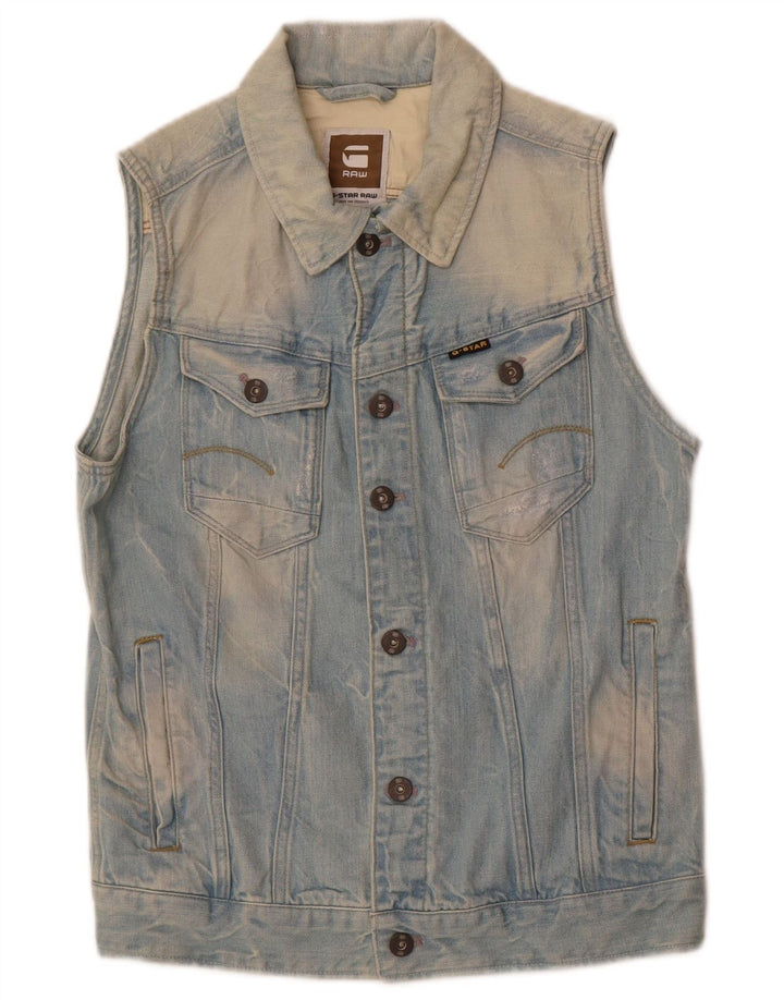 Gilet in denim da donna G-Star UK 10 piccolo cotone blu