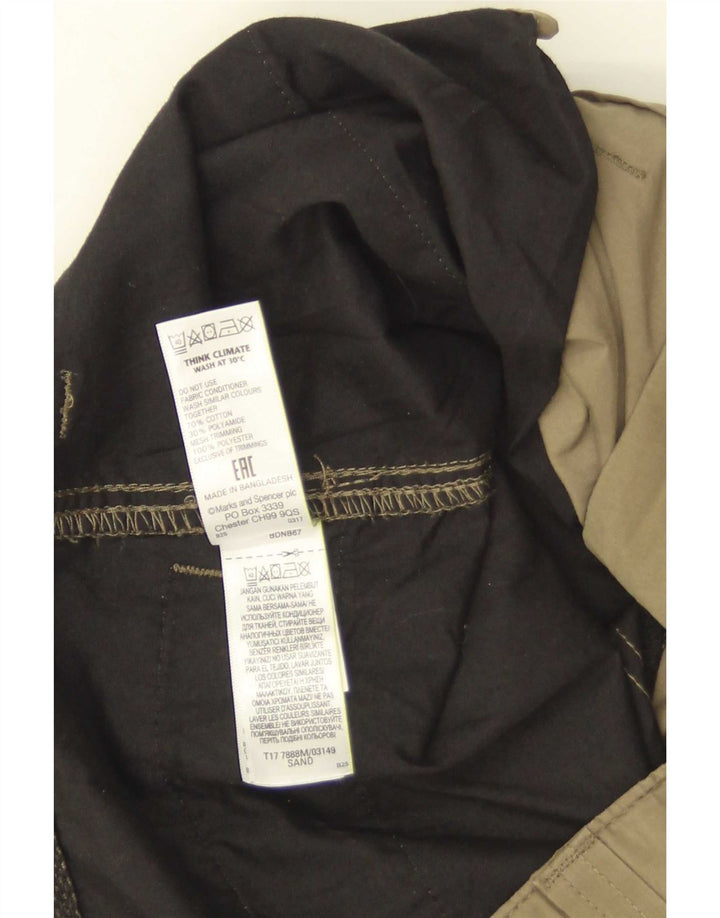 Pantaloncini cargo da uomo Marks & Spencer W34 grandi cotone kaki