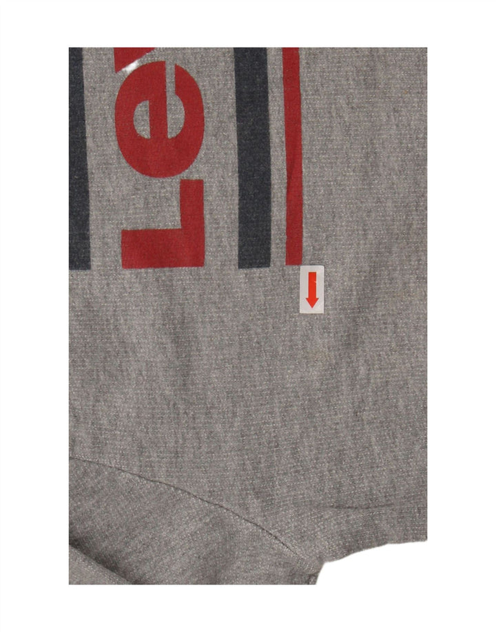 Felpa grafica per ragazzi LEVI'S 11-12 anni in cotone grigio